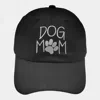 Fashnzfab Paw Pointed Dog Mom Message Baseball Cap In Black