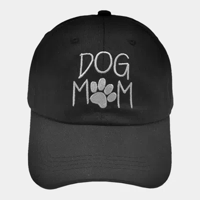 Fashnzfab Paw Pointed Dog Mom Message Baseball Cap In Black