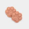Fashnzfab Paw Polymer Clay Stud Earrings - Brown In Pink