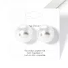 Fashnzfab Pearl Ball Stud Earrings In Metallic