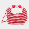 Fashnzfab Pearl Beaded Handbag / Crossbody Bag In Multi