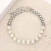 Fashnzfab Pearl Beaded Pointed Bracelet In Multi