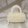 Fashnzfab Pearl Beaded Round Top Handle Flap Hand Bag / Crossbody Bag In Multi