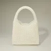 Fashnzfab Pearl Beaded Top Handle Handbag In Multi