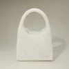 Fashnzfab Pearl Beaded Top Handle Handbag In Multi