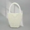 Fashnzfab Pearl Bucket Hand Bag In Multi