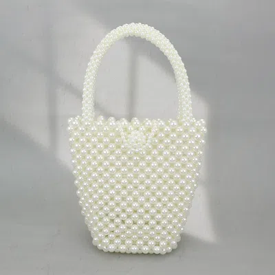 Fashnzfab Pearl Bucket Hand Bag In Multi