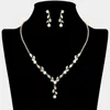 Fashnzfab Pearl Cz Stone Leaf Cluster Rhinestone Paved Y Shape Necklace - Cream, Gold In Gold