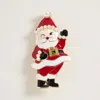 Fashnzfab Pearl Enamel Santa Pin Brooch In Red