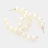 Fashnzfab Pearl Hoop Earrings - Cream In Neutral