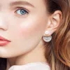 Fashnzfab Pearl Metal Ball Double Sided Earrings In Multi