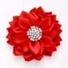 Fashnzfab Pearl Pointed Flower Ribbon Brooch / Hair Clip In Red