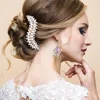 Fashnzfab Pearl Stone Embellished Wavy Hair Comb In White