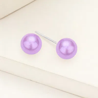 Fashnzfab Pearl Stud Earrings In Multi