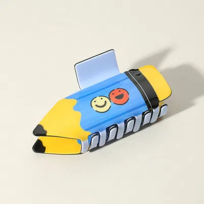 Fashnzfab Pencil Hair Claw Clip Blue In Multi