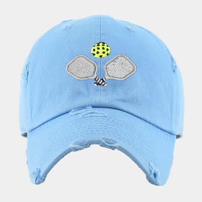 Fashnzfab Pickleball Paddle Ball Vintage Baseball Cap In Blue