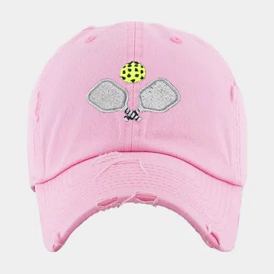 Fashnzfab Pickleball Paddle Ball Vintage Baseball Cap In Pink