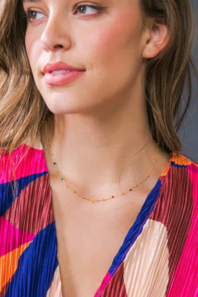 Fashnzfab Pill By The Yard Necklace In Gold