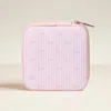 Fashnzfab Pink Bow Pattern Portable Square Jewelry Box In Pink