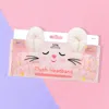 Fashnzfab Pink Bunny Plush Facial Headband In Pink
