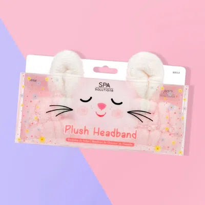 Fashnzfab Pink Bunny Plush Facial Headband