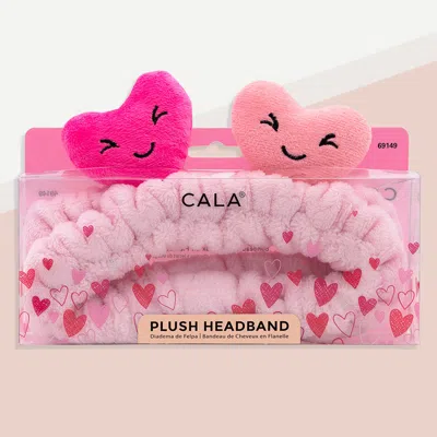 Fashnzfab Pink Heart Plush Bath Headband