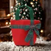 Fashnzfab Plaid Bow Accent Christmas Tote Bag In Red