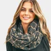Fashnzfab Plaid Check Infinity Scarf In Black