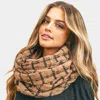 Fashnzfab Plaid Check Infinity Scarf In Gray