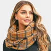 Fashnzfab Plaid Check Infinity Scarf In Yellow
