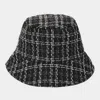 Fashnzfab Plaid Check Patterned Bucket Hat In Black