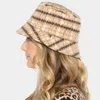 Fashnzfab Plaid Check Patterned Bucket Hat In Orange