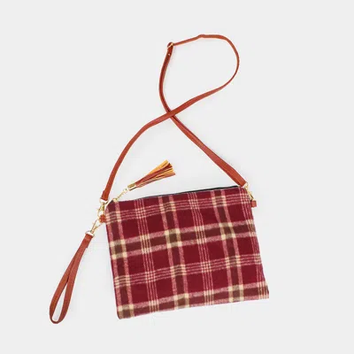 Fashnzfab Plaid Check Patterned Crossbody / Clutch Bag In White