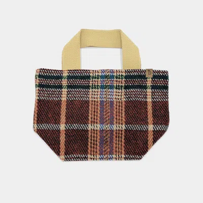 Fashnzfab Plaid Check Patterned Small Tote Bag In Multi