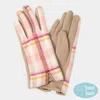 Fashnzfab Plaid Check Patterned Touch Smart Gloves In Multi