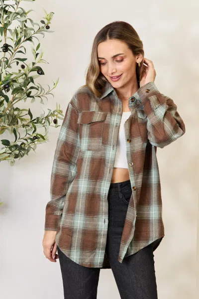 Fashnzfab Plaid Dropped Shoulder Shirt In Multi