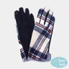 Fashnzfab Plaid Pattern Smart Touch Gloves In Multi