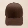 Fashnzfab Plain Baseball Cap In Brown