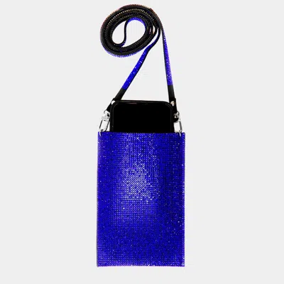 Fashnzfab Plain Cotton Canvas Eco Pouch Bag In Blue