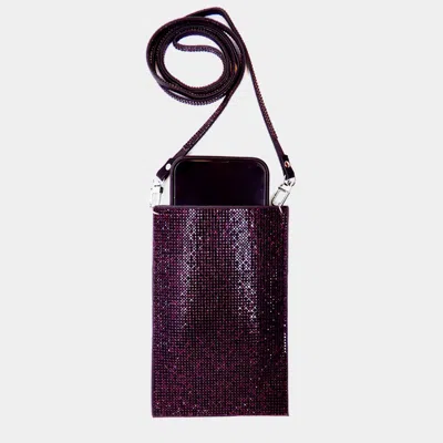 Fashnzfab Plain Cotton Canvas Eco Pouch Bag In Purple
