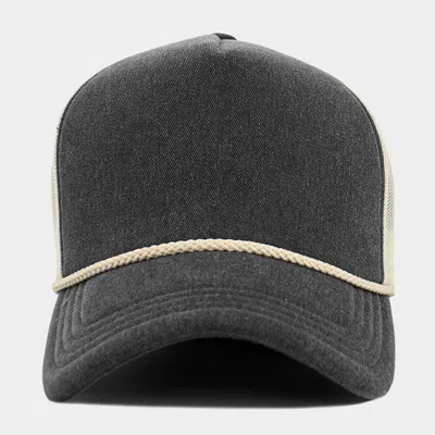 Fashnzfab Plain Premium Pigment Foam Trucker Hat In Black