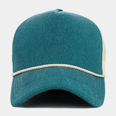 Fashnzfab Plain Premium Pigment Foam Trucker Hat In Blue