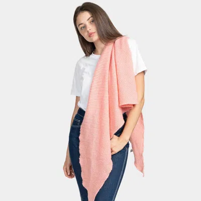 Fashnzfab Plain Solid Triangle Scarf / Shawl In Pink