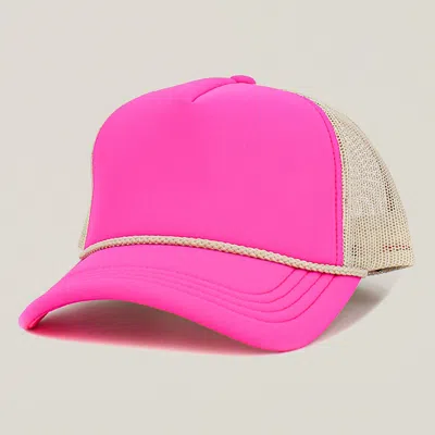 Fashnzfab Plain Two Tone Mesh Back Trucker Hat In Multi