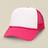 Fashnzfab Plain Two Tone Mesh Back Trucker Hat In Pink