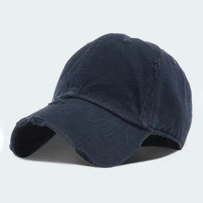Fashnzfab Plain Vintage Baseball Cap In Blue