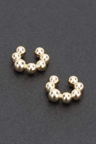 Fashnzfab Plastic Cuff Earring In Gold