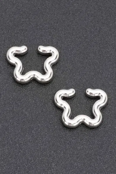 Fashnzfab Plastic Cuff Earring In Gold