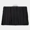 Fashnzfab Pleated Evening Clutch / Crossbody Bag In Black