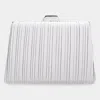 Fashnzfab Pleated Evening Clutch / Crossbody Bag In Silver